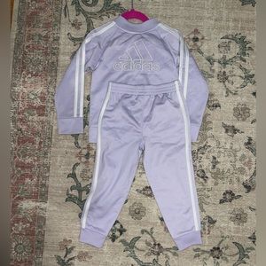 Adidas lavender tracksuit